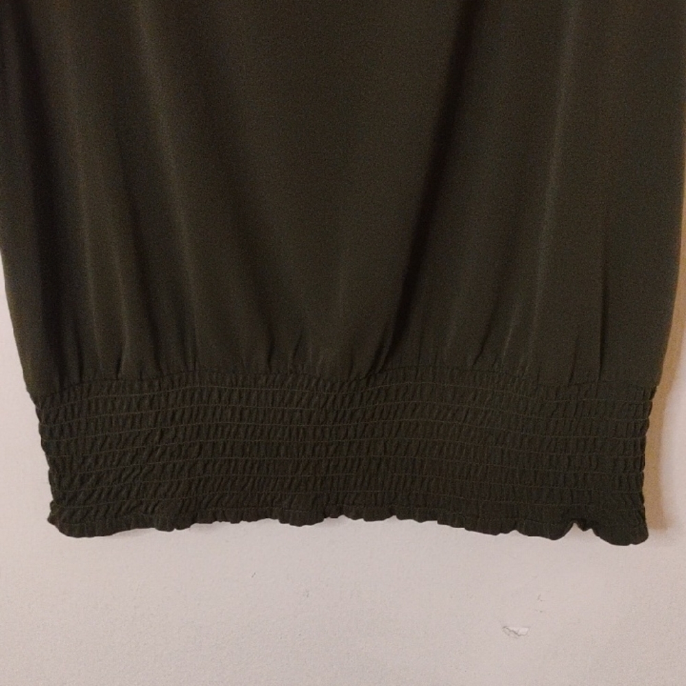 Michael Kors Green Shoulder Lace Detail Blouse Woman's Size Large - Picture 7 of 9
